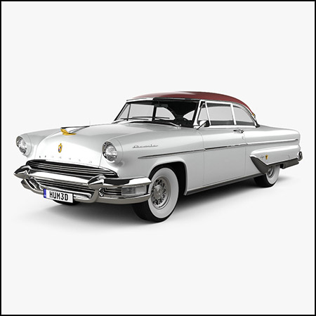 林肯·卡普里（Lincoln Capri）Hardtop Coupe 1955 3D模型16设计网精选