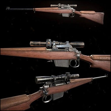 L42A1狙击步枪3D模型16设计网精选