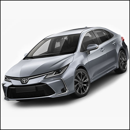 Toyota Corolla Sedan EU 2019丰田卡罗拉轿车3D模型素材天下精选