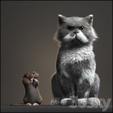 猫和老鼠3D模型