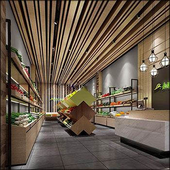 水果超市水果店家装室内场景3D模型