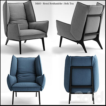 扶手沙发椅3D模型16设计网精选