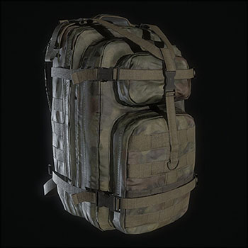 军用背包旅行包3D模型素材天下精选