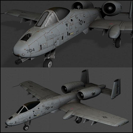 A-10 Warthog攻击机3D模型16图库网精选