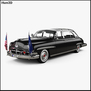 林肯Cosmopolitan Presidential Limousine 1950 3D模型16设计网精选
