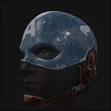 美国队长头盔3D模型