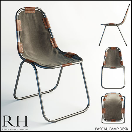 北欧简约金属餐椅休闲椅3D模型16设计网精选