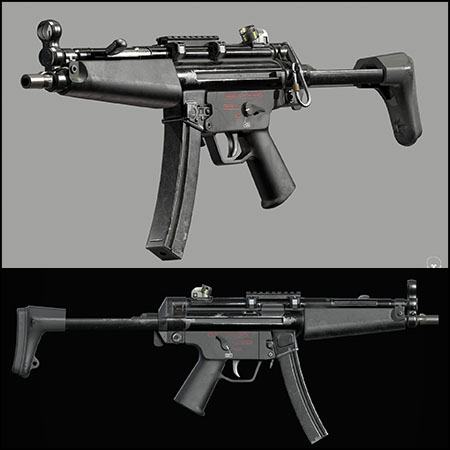 MP 5 A3冲锋枪3D模型16设计网精选
