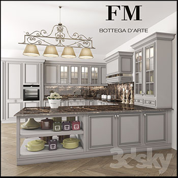 伦敦风格厨房场景3D模型16图库网精选