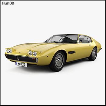 玛莎拉蒂Maserati Ghibli coupe 1967 3D模型16设计网精选