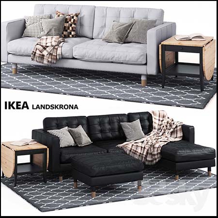 IKEA双人沙发3D模型16设计网精选
