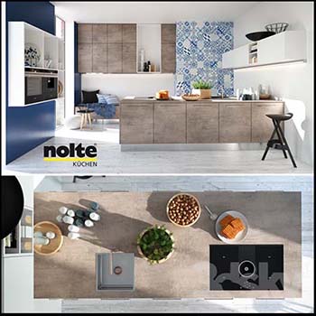 NOLTE厨房场景和厨房用品3D模型