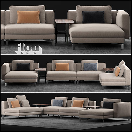 Flou沙发3D模型16设计网精选
