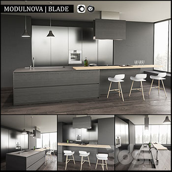厨房橱柜餐椅厨房用具套装3D模型16图库网精选