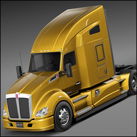Kenworth T680 2015 Truck肯沃斯卡车3D模型16素材网精选