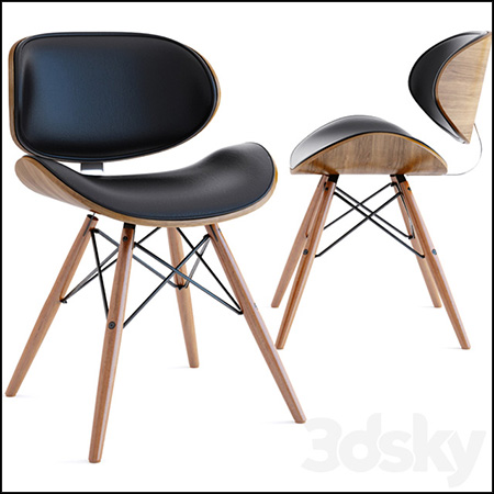 现代简约餐椅接待椅椅子3D模型16设