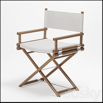 导演椅折叠扶手椅3D模型