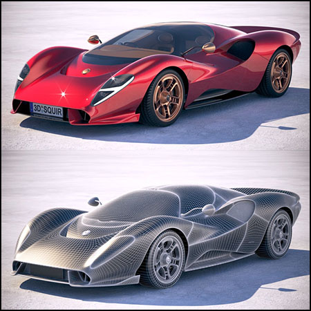 DeTomaso P72 2020意大利超跑汽车3D模型素材天下精选