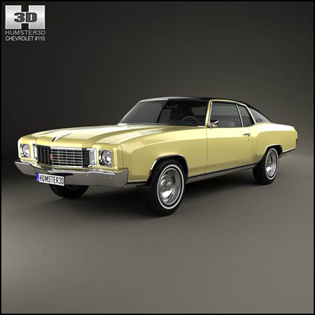 雪佛兰蒙特卡洛1972轿车3D模型16设计网精选