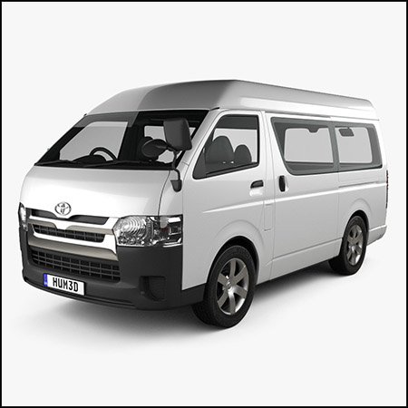 Toyota Hiace Passenger Van L1H3 DX 2013丰田海狮客车3D模型