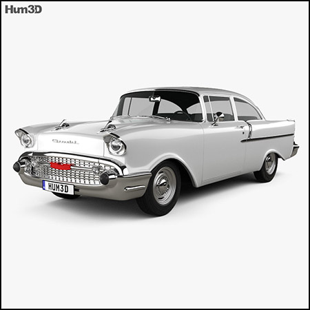 Chevrolet 150 雪佛兰轿车 1957 3D模型16设计网精选