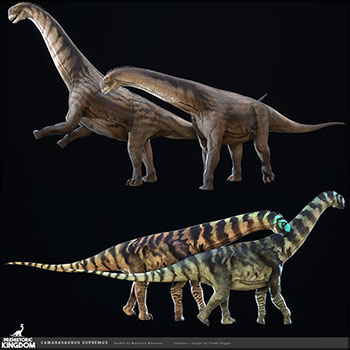 史前王国:大型恐龙卡玛拉龙3D模型