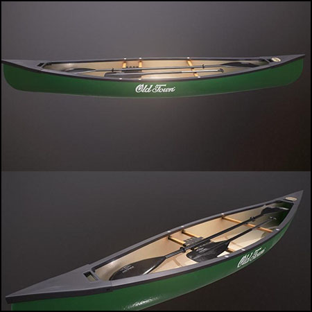 经典独木舟独木船3D模型