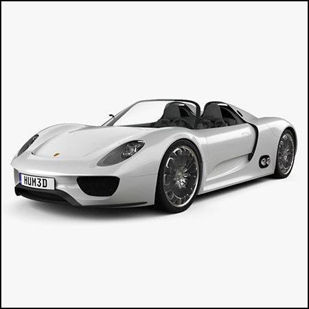 Porsche 918 spyder 2011保时捷敞篷汽车3D模型素材天下精选