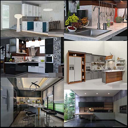 9款厨房家装3D模型16设计网精选