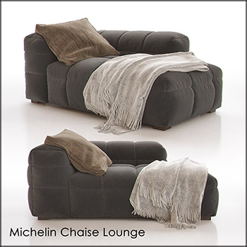 Michelin沙发躺椅沙发床3D模型素材天下精选