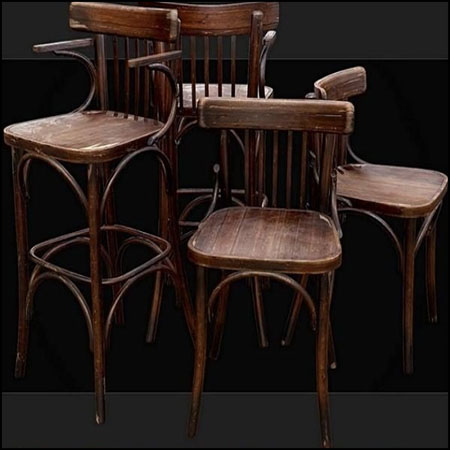 欧式旧椅子3D模型16图库网精选