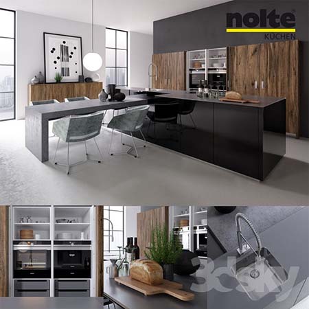 欧式漂亮的厨房及相关的厨具用品3D模型16设计网精选
