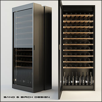 酒窖红酒恒温柜3D模型16设计网精选