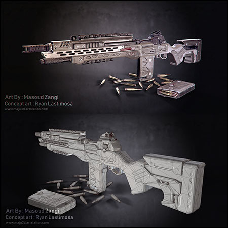 游戏中G2A4半自动步枪3D模型16设计网精选