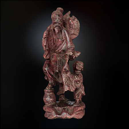中国古代老爷爷雕塑3D模型16素材网精选