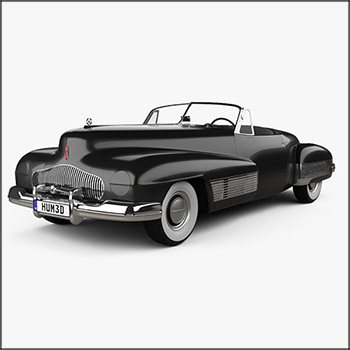 别克汽车Buick Y-Job 1938 3D模型16设计网精选