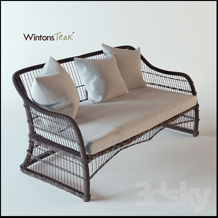 竹藤椅子3D模型16设计网精选