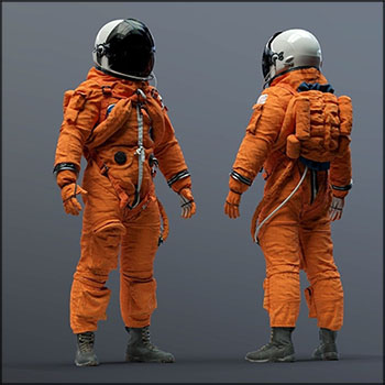 美国宇航员太空服3D模型16设计网精选