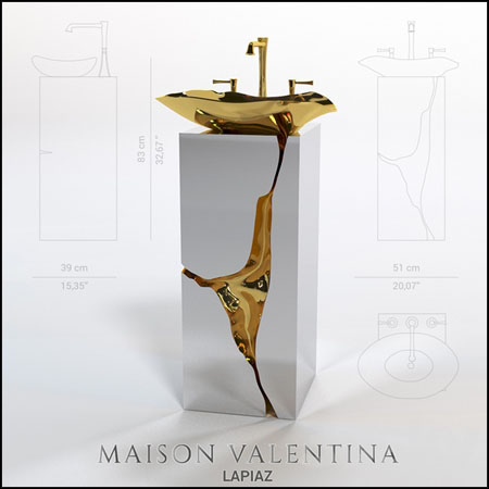 Maison Valentina黄铜洗脸池洗脸盆3D模型