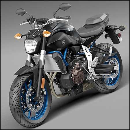 雅马哈Yamaha FZ 07 2016 3D模型16设计网精选