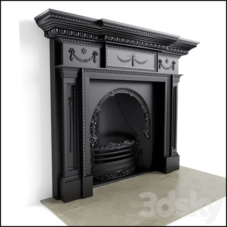 壁炉Stovax William IV铸铁壁炉架3D模型16设计网精选