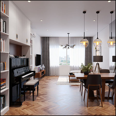 现代客厅和卧室场景3D模型16设计网精选
