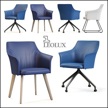 现代办公椅矮背书房椅3D模型16设计网精选