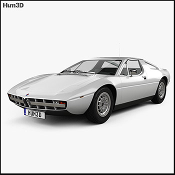 玛莎拉蒂Maserati Merak 1972 3D模型16设计网精选