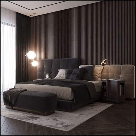 现代卧室场景3D模型16设计网精选08