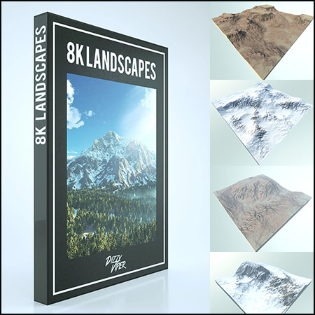 10款8K高清沙漠+雪，沙漠+丛林地形无缝贴图16素材网精选包