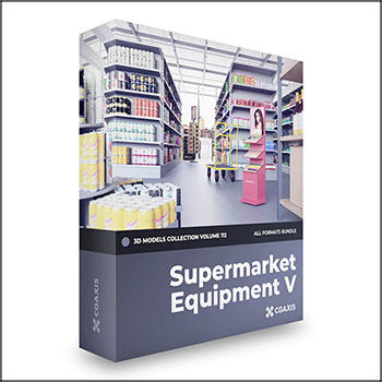超市食物货架展示架运输工具3D/C4D