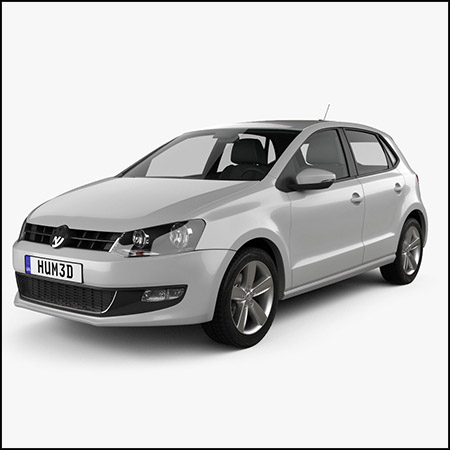 大众汽车Volkswagen Polo 5-door 2010 3DMAX/C4D模型素材天下精选