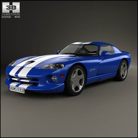 道奇跑车Dodge Viper GTS 1998 3D/C4D模型16设计网精选