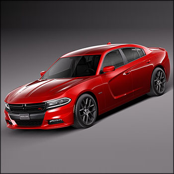 道奇战马Dodge Charger 2015 3D/C4D模型素材天下精选